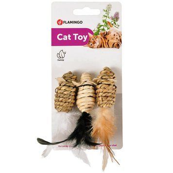 Flamingo Gaby Mouse набір іграшок для котів, 3 шт х 5 см 183 грн фото