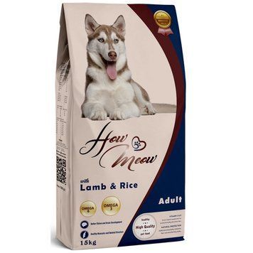 How Meow Dog Adult Lamb And Rice сухий корм з ягнятиною для собак, 15 кг 2 044 грн фото