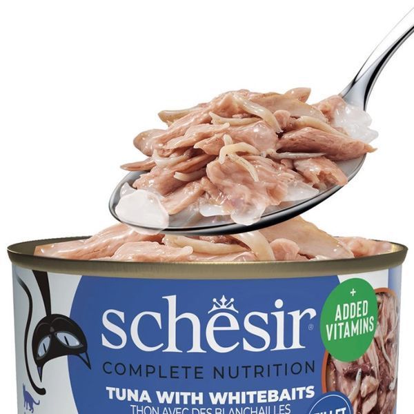 Schesir Tuna Whitebaits вологий корм для котів з тунцем та анчоусами, 85 гр 105 грн фото
