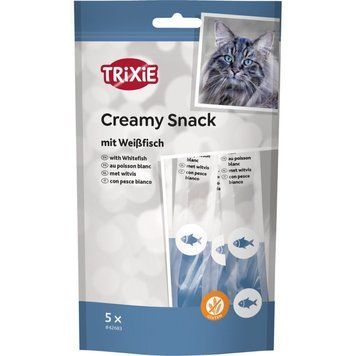 Trixie Creamy Snacks лакомство для кошек с рыбой 5 х 14 гр