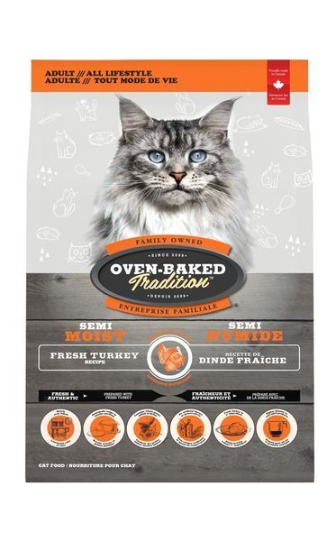 Oven-Baked Tradition Semi-Moist Cat Adult Turkey напіввологий корм з індичкою для котів 1.36 кг 1 877 грн фото