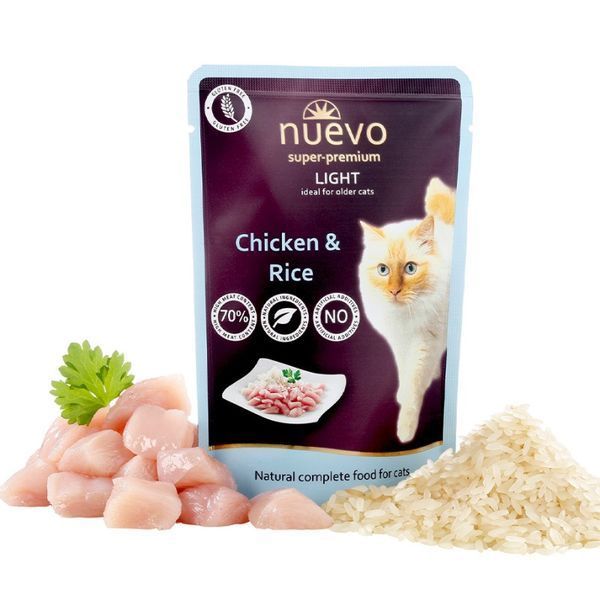 Nuevo Cat Light влажный корм с курицей для котов с лишним весом, 85 г