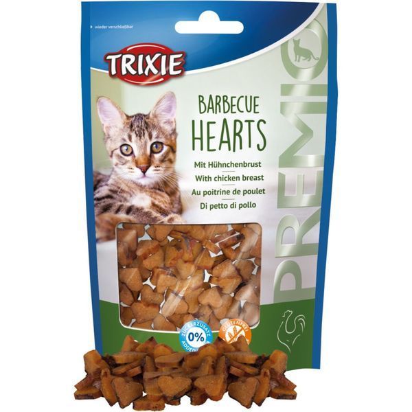 Trixie Premio Barbecue Hearts лакомство для кошек с курицей 50 гр