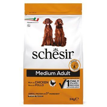 Schesir Dog Medium Adult Chicken сухой корм с курицей для собак средних пород, 3 кг 1 127 грн фото