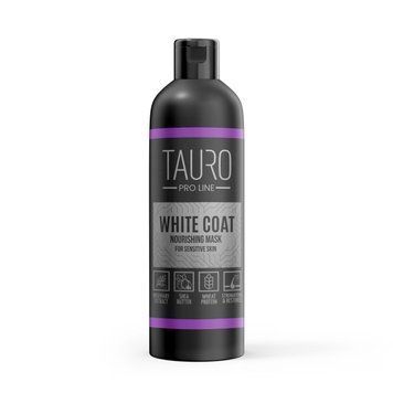 Tauro Pro Line White Coat Nourishing Mask поживна маска для собак і котів з білою шерстю, 250 мл