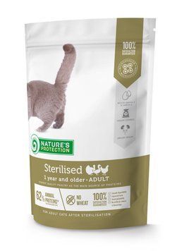 Nature's Protection Sterilised сухий корм для стерилізованих котів 400 гр 264 грн фото