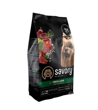 Savory Small Breeds rich in Fresh Lamb сухий корм зі свіжим ягнятком для собак малих порід 3 кг 1 571 грн фото