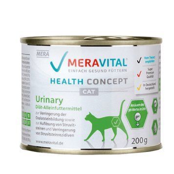 MERA MVH Urinary влажный корм для котов с мочекаменной болезнью 200 гр