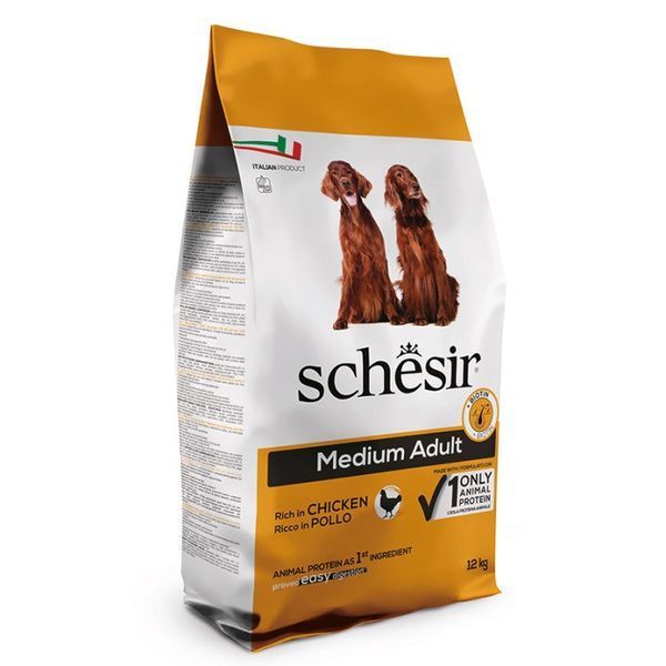 Schesir Dog Medium Adult Chicken сухой корм с курицей для собак средних пород, 12 кг 3 362 грн фото