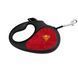 Waudog R-Leash M рулетка для собак с рисунком "Супермен Лого Красный", лента, 5 м 4823089324395 фото 1