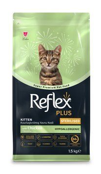 Reflex Plus Kitten Sterilized сухой корм с курицей для стерилизованных котят, 1.5 кг 513 грн фото