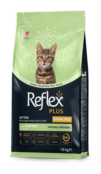 Reflex Plus Kitten Sterilized сухий корм із куркою для стерилізованих кошенят, 1.5 кг 513 грн фото