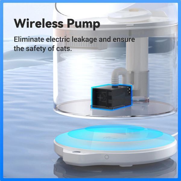 Catlink Wireless Pump & Ultra-Filtration Water Fountain - Pure 2 смарт-поїлка для собак та котів, 2.6 л 4 050 грн фото