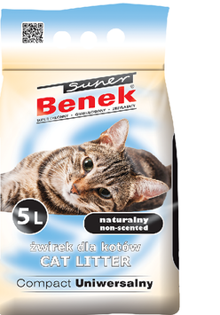 Super Benek Compact Line Universal бентонітовий наповнювач для котячого туалету без запаху 5 л 281 грн фото