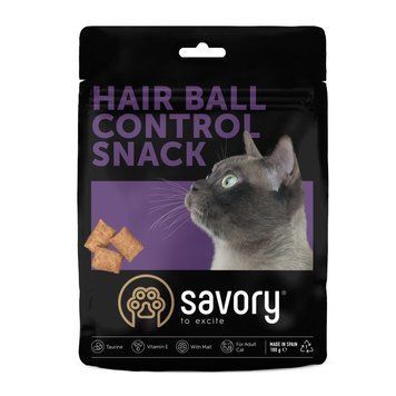 Savory Cats Snacks Pillows Hair Ball Control ласощі для котів для виведення шерсті, 180 гр 198 грн фото