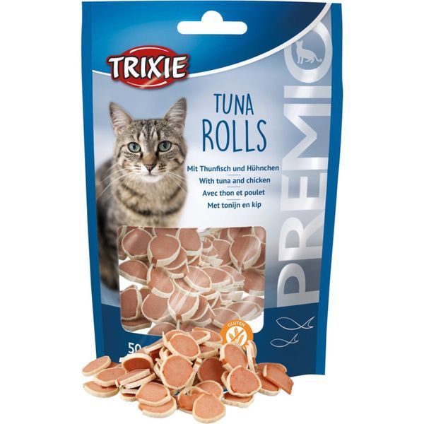 Trixie Premio Tuna Rolls лакомство для кошек с тунцем и курицей 50 гр