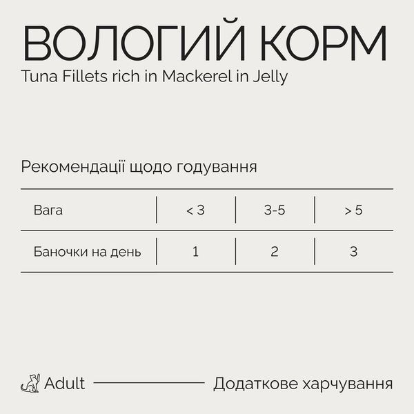 Savory Tuna Fillets Rich In Mackerel In Jelly For Adult Cats вологий корм з тунцем для котів, 70 гр 93 грн фото