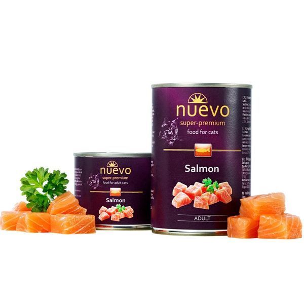 Nuevo Cat Salmon влажный корм для котов с лососем, 400 г
