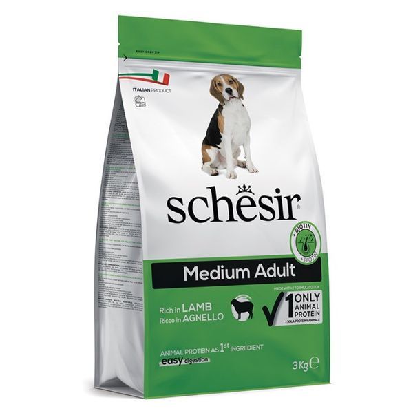 Schesir Dog Medium Adult Lamb сухой корм с ягненком для собак средних пород 3 кг 1 127 грн фото