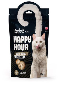 Reflex Plus Happy Hour лакомство с лососем и коллагеном для стареющих котов, 60 гр 76 грн фото