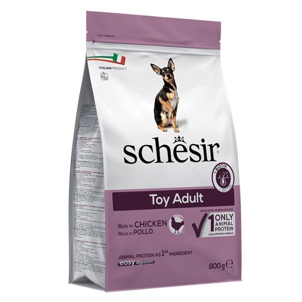 Schesir Dog Toy Adult сухой корм с курицей для собак миниатюрных пород, 800 гр 404 грн фото
