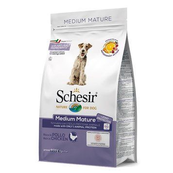 Schesir Dog Medium Mature сухой корм с курицей для пожилых собак средних пород, 3 кг 1 127 грн фото