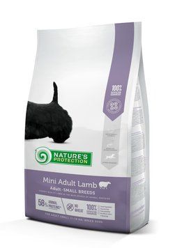 Nature's Protection Mini Adult Lamb Small Breeds сухий корм з ягнятиною для собак малих порід 7.5 кг 2 626 грн фото