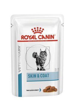 Royal Canin Skin & Coat Feline Pouches вологий корм для котів із проявом алергічних реакцій 85 гр 60 грн фото
