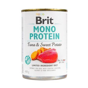 Brit Mono Protein Dog Tuna та Sweet Potato вологий корм з тунцем для собак, 400 гр 189 грн фото