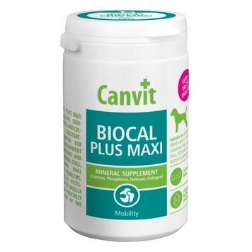 Canvit Biocal Plus Maxi витамины для здоровья суставов, зубов и костей у собак больших пород, 230 гр