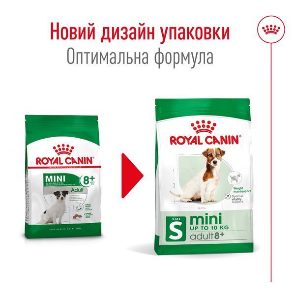 Royal Canin Mini Adult 8+ сухой корм для стареющих собак мелких пород 0.8 кг 390 грн фото