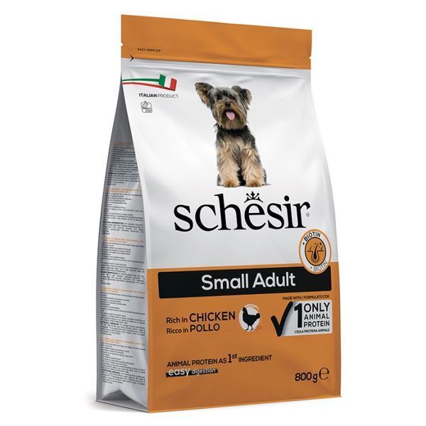 Schesir Dog Small Adult Chicken сухой корм с курицей для собак малых пород, 800 гр 404 грн фото