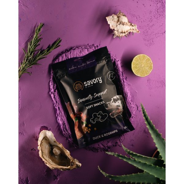 Savory Dog Immunity Support Soft Snack ласощі для собак з качкою, 200 гр 236 грн фото