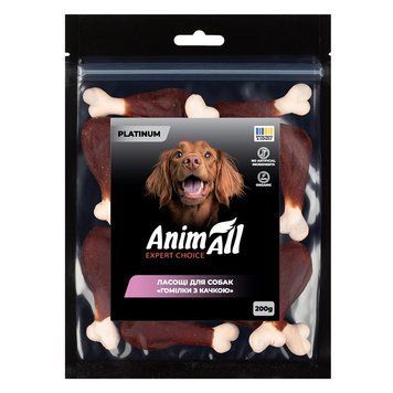 AnimAll Platinum ласощі для собак гомілка з качкою, 200 гр