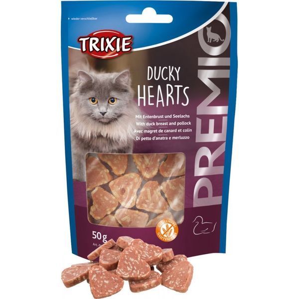 Trixie Premio Ducky Hearts лакомство для кошек с уткой и рыбой 50 гр