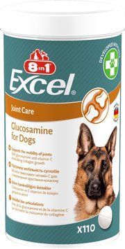 8in1 Excel Glucosamine вітаміни для покращення роботи суглобів у собак, 110 табл 1 372 грн фото