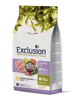 Exclusion Dog Light Chicken Medium/Large Breed сухой корм с курицей для собак средних и крупных пород с лишним весом 12 кг 3 731 грн фото
