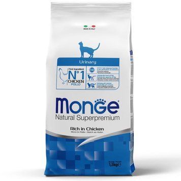 Monge Cat Urinary Ricco сухой корм с курицей для профилактики МКБ у котов, 1.5 кг 790 грн фото