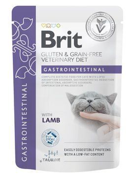 Brit VD Gastrointestinal вологий корм з ягнятком для котів із захворюваннями ШКТ, 85 гр 72 грн фото