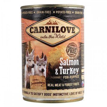 Carnilove Puppy Salmon and Turkey вологий корм з лососем та індичкою для цуценят, 400 гр 245 грн фото