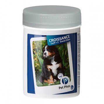 Ceva Pet Phos Croissance Grand Chien Ca/P=2 витаминно-минеральный комплекс для собак больших пород 100 табл 759 грн фото
