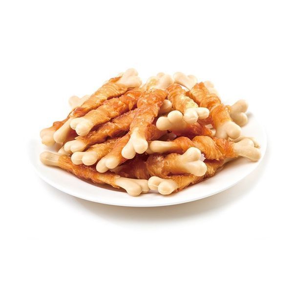Wanpy Chicken Jerky & Calcium Bone Twists лакомство для собак с курицей, 100 гр