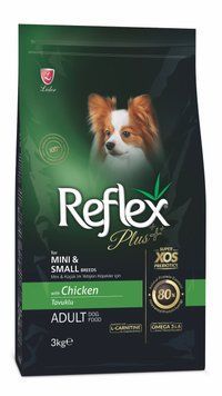 Reflex Plus Dog Adult Mini & Small Breeds Chicken сухой корм с курицей для собак малых пород, 3 кг 810 грн фото