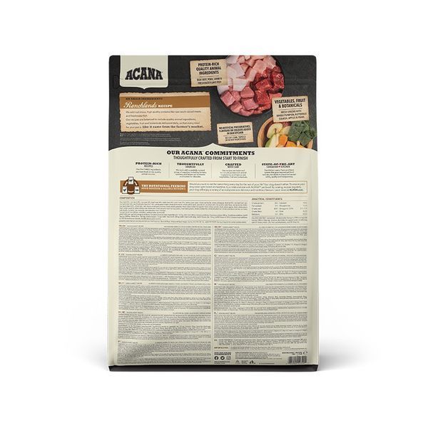 Acana Ranchlands Dog Recipe сухой корм с красным мясом для собак всех возрастов 2 кг 1 776 грн фото