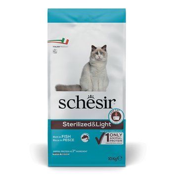 Schesir Cat Sterilized & Light сухой корм с рыбой для стерилизованных котов, 10 кг 4 273 грн фото