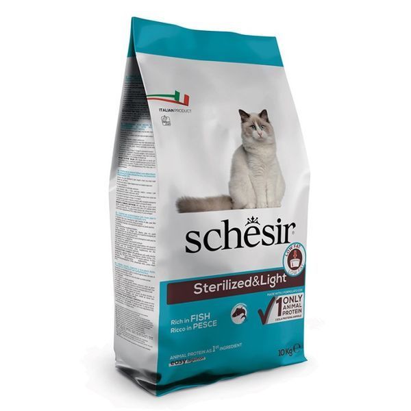Schesir Cat Sterilized & Light сухой корм с рыбой для стерилизованных котов, 10 кг 4 273 грн фото