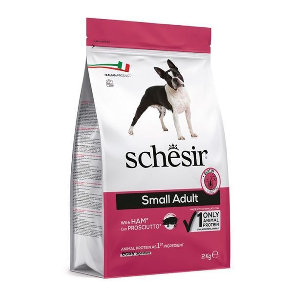 Schesir Dog Small Adult Ham сухой корм с ветчиной для собак малых пород, 2 кг 822 грн фото