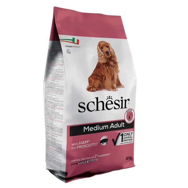 Schesir Dog Medium Adult Ham сухой корм с ветчиной для собак средних пород, 12 кг 3 362 грн фото