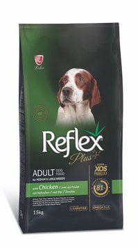 Reflex Plus Dog Adult Medium & Large Breeds Chicken сухой корм с курицей для собак средних и крупных пород, 15 кг 3 126 грн фото