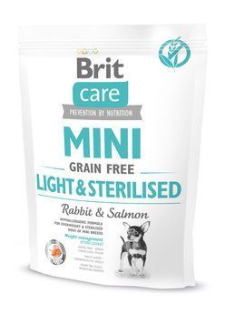 Brit Care GF Mini Light & Sterilised сухий корм для стерилізованих собак із надмірною вагою, 0.4 кг